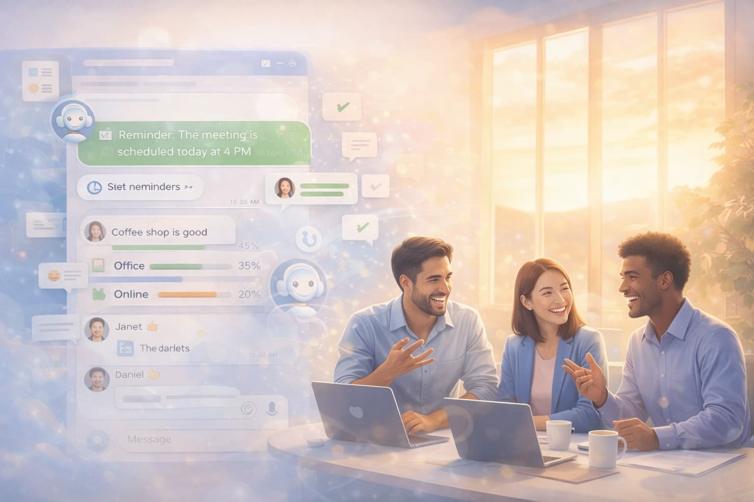 AI assistant supporting everyday communication in group chats