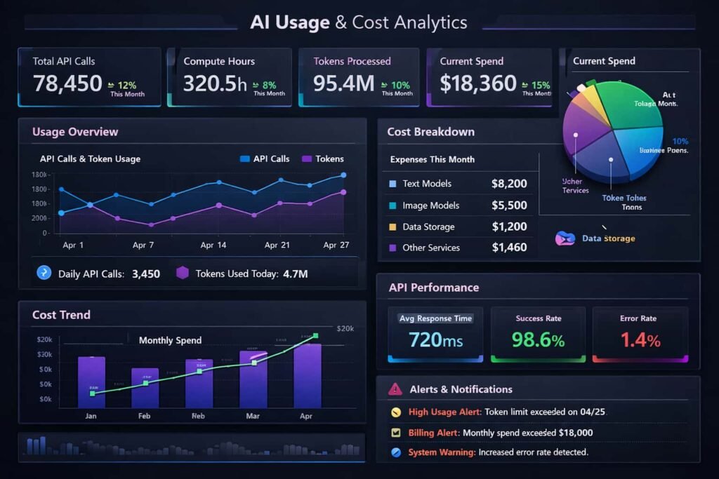Monitoring AI usage and costs in enterprise environments
