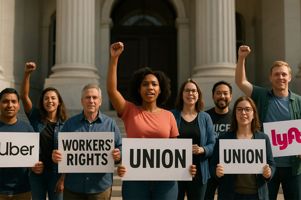 Uber and Lyft Drivers in California Win a Path to Unionization