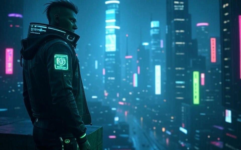 AI agents exploring a complex virtual city.