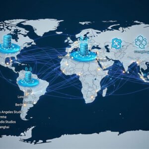 AI in gaming connecting developers worldwide through cloud platforms.