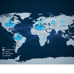 AI in gaming connecting developers worldwide through cloud platforms.