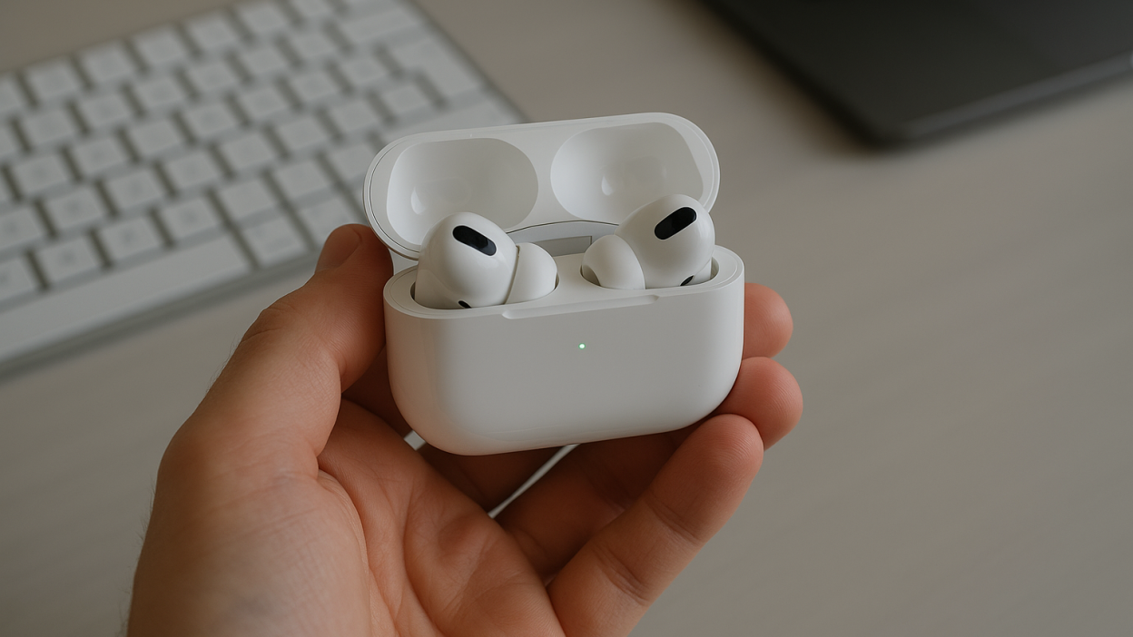 AirPods Pro 3 with MagSafe charging case.