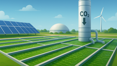 Algae-based biofuel farm capturing emissions