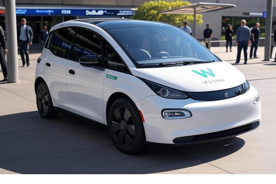 Waymo’s self-driving car at San Francisco International Airport