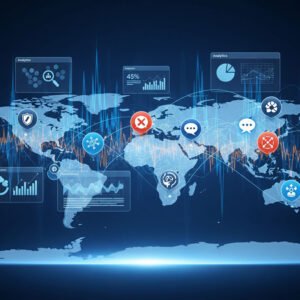 Global deployment of AI misinformation detection tools across regions.