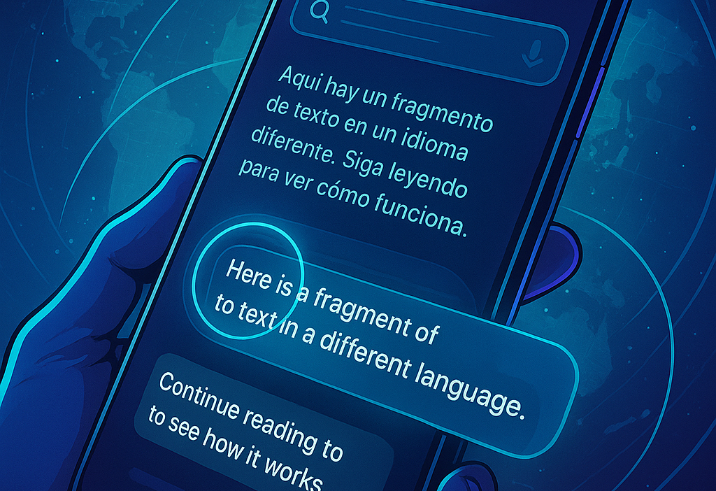 Circle to Search translating text in real time on mobile