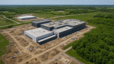 Microsoft AI data center under construction at a former industrial site.