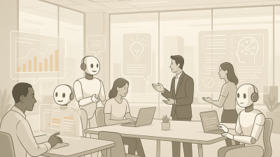 Office where AI assists employees in real-time work collaboration.