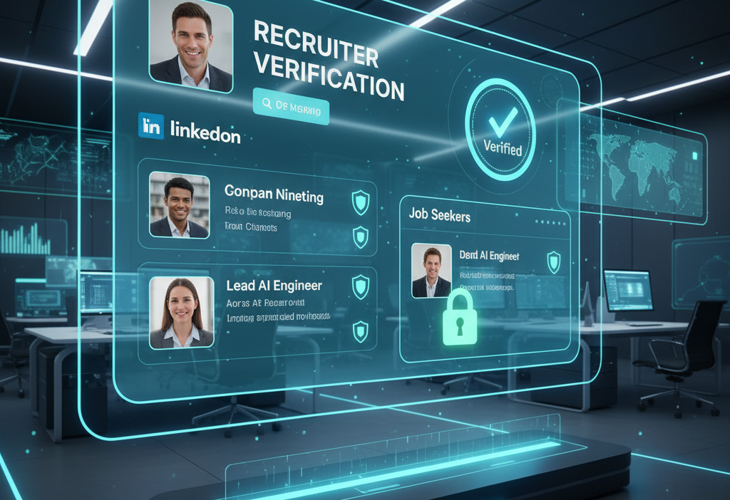 LinkedIn recruiter verification feature ensuring safe and transparent job hunting