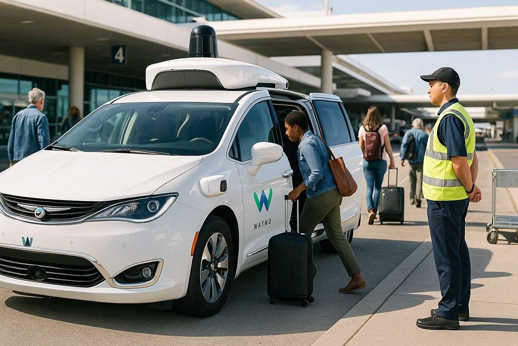 Waymo’s autonomous vehicle trial at a major airport