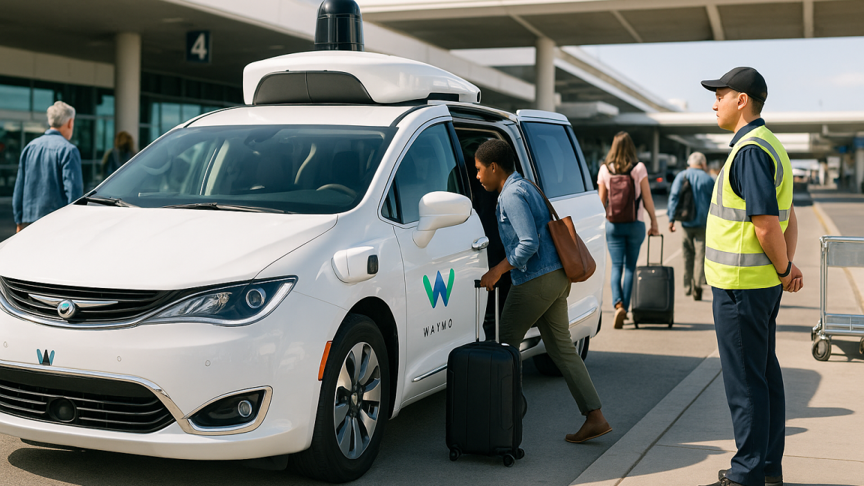 Waymo’s autonomous vehicle trial at a major airport