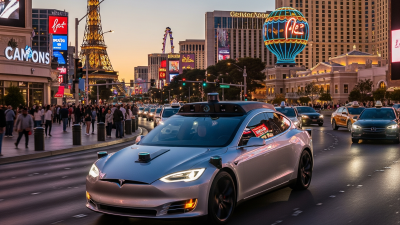 Tesla Robotaxi Navigates the Las Vegas Strip