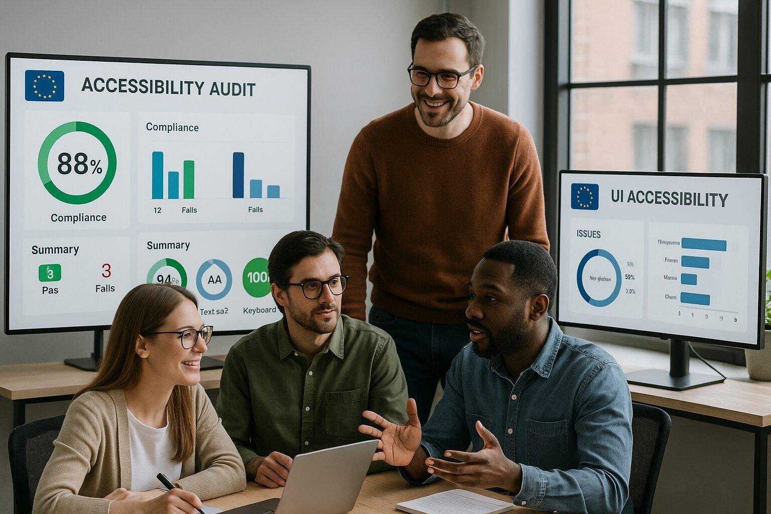 Developers collaborating on inclusive digital experiences powered by DevAlly.