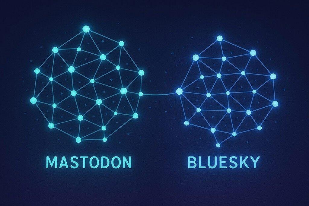 Visualizing the decentralized social web through shared innovation