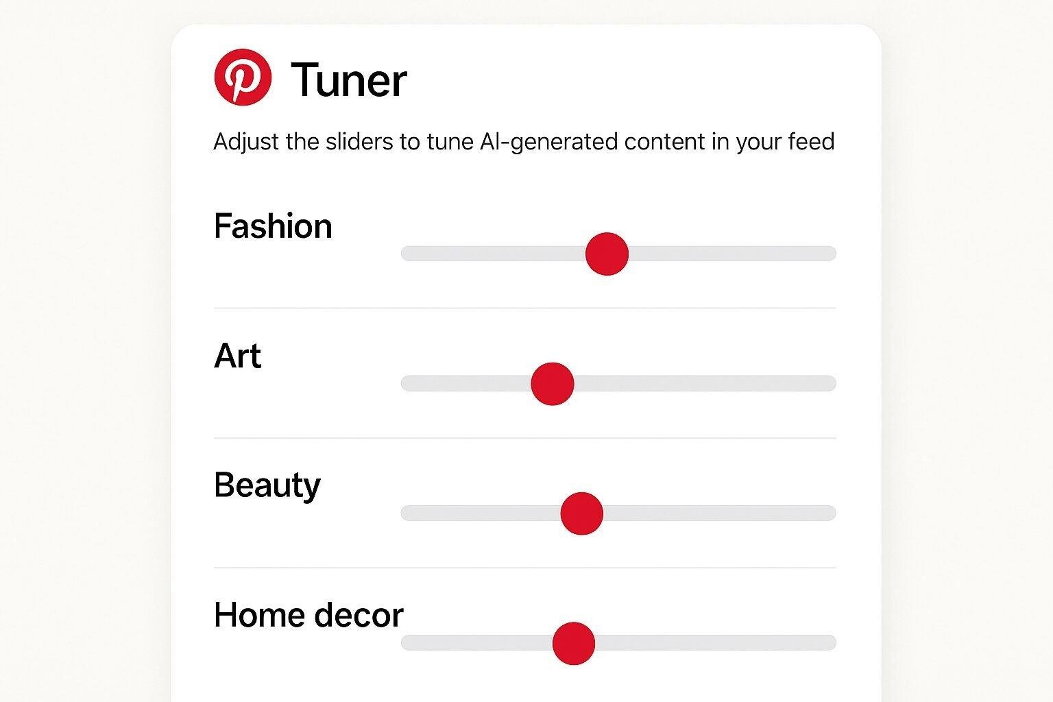 Dial Down AI: Pinterest's Tuner Puts You in Control