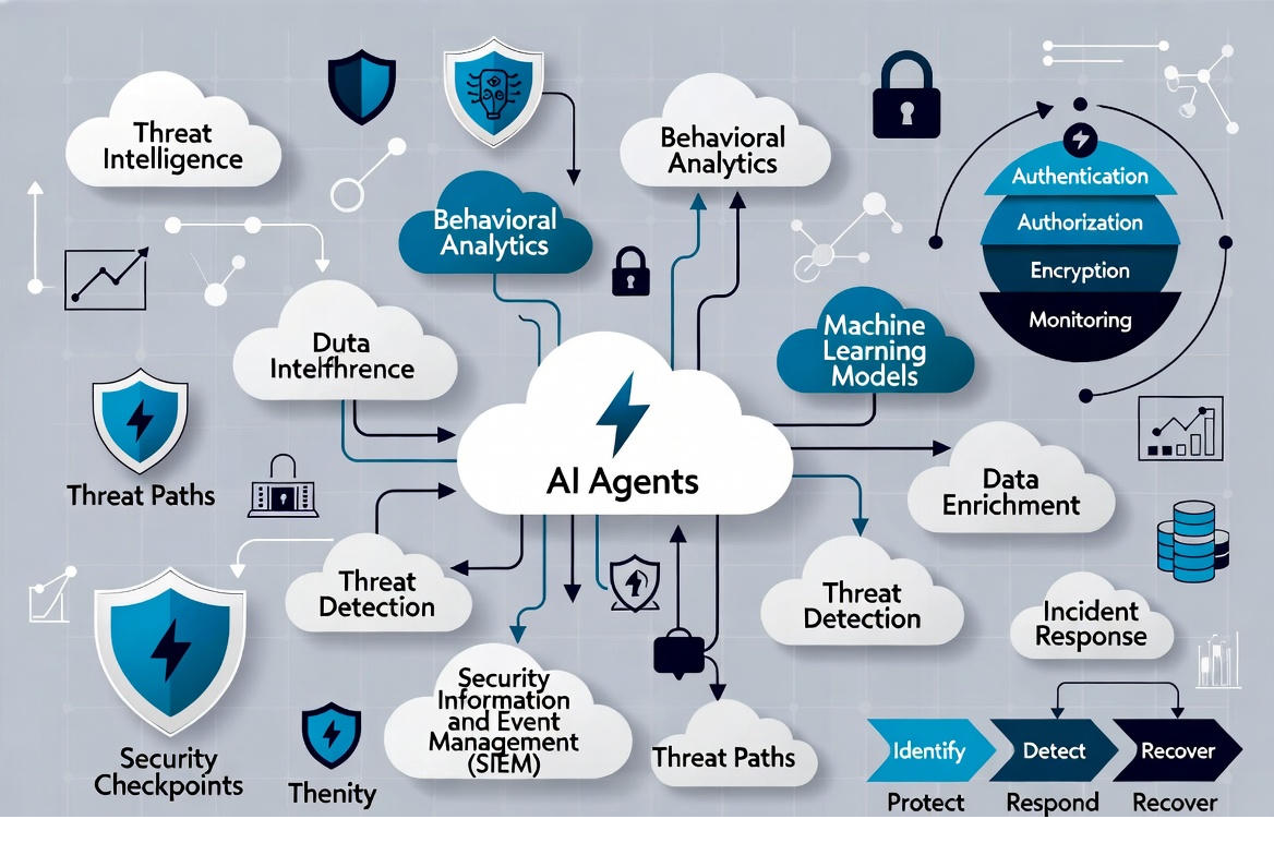 A layered matrix mapping autonomous AI vulnerabilities, threat vectors, and mitigation strategies.