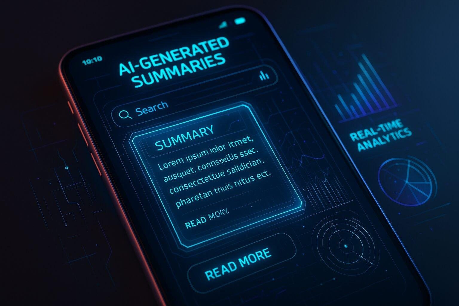 A user interacting with Comet AI on a modern Android smartphone, showcasing AI-driven summaries, interactive search, and visual insights
