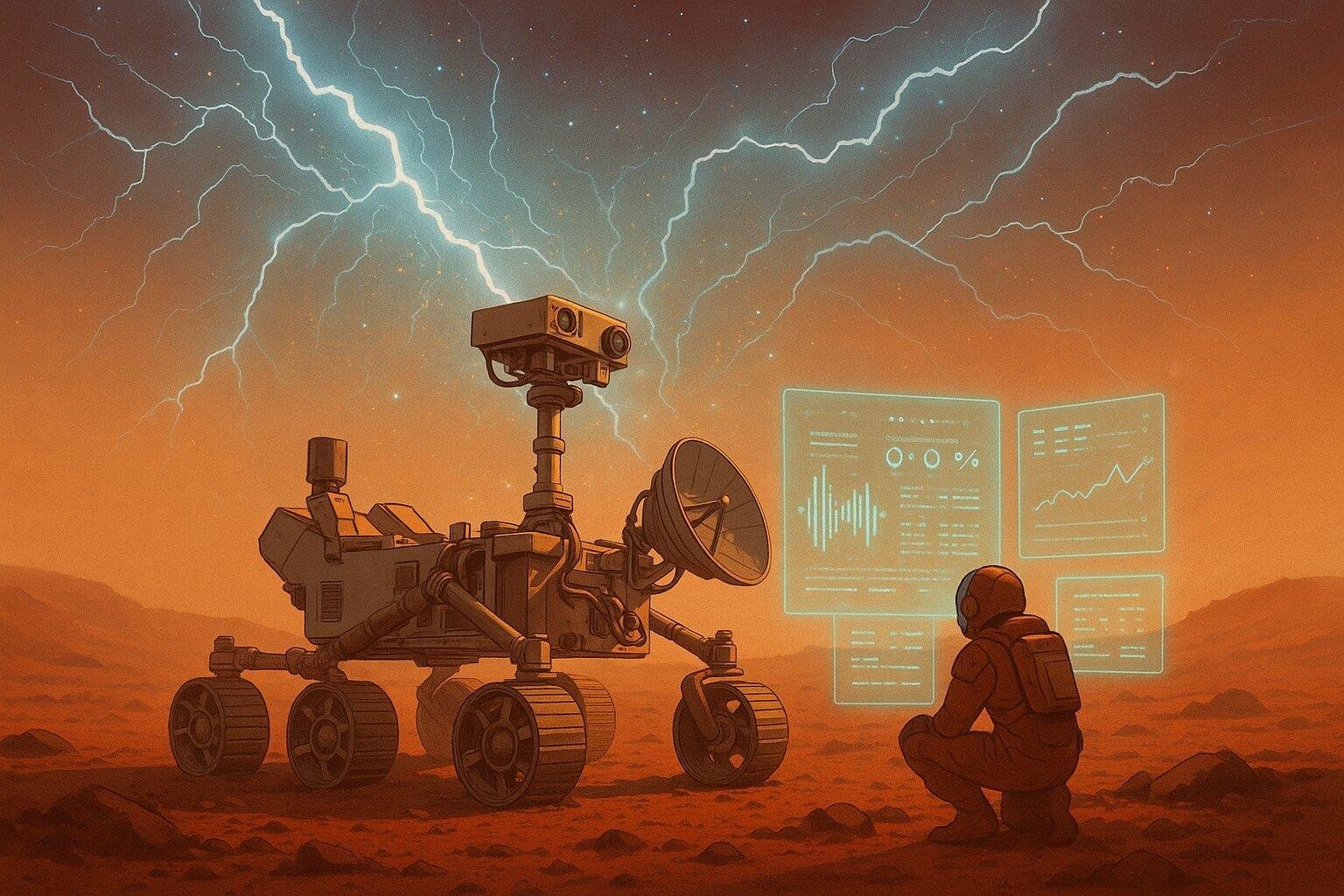 Martian Lightning Captured