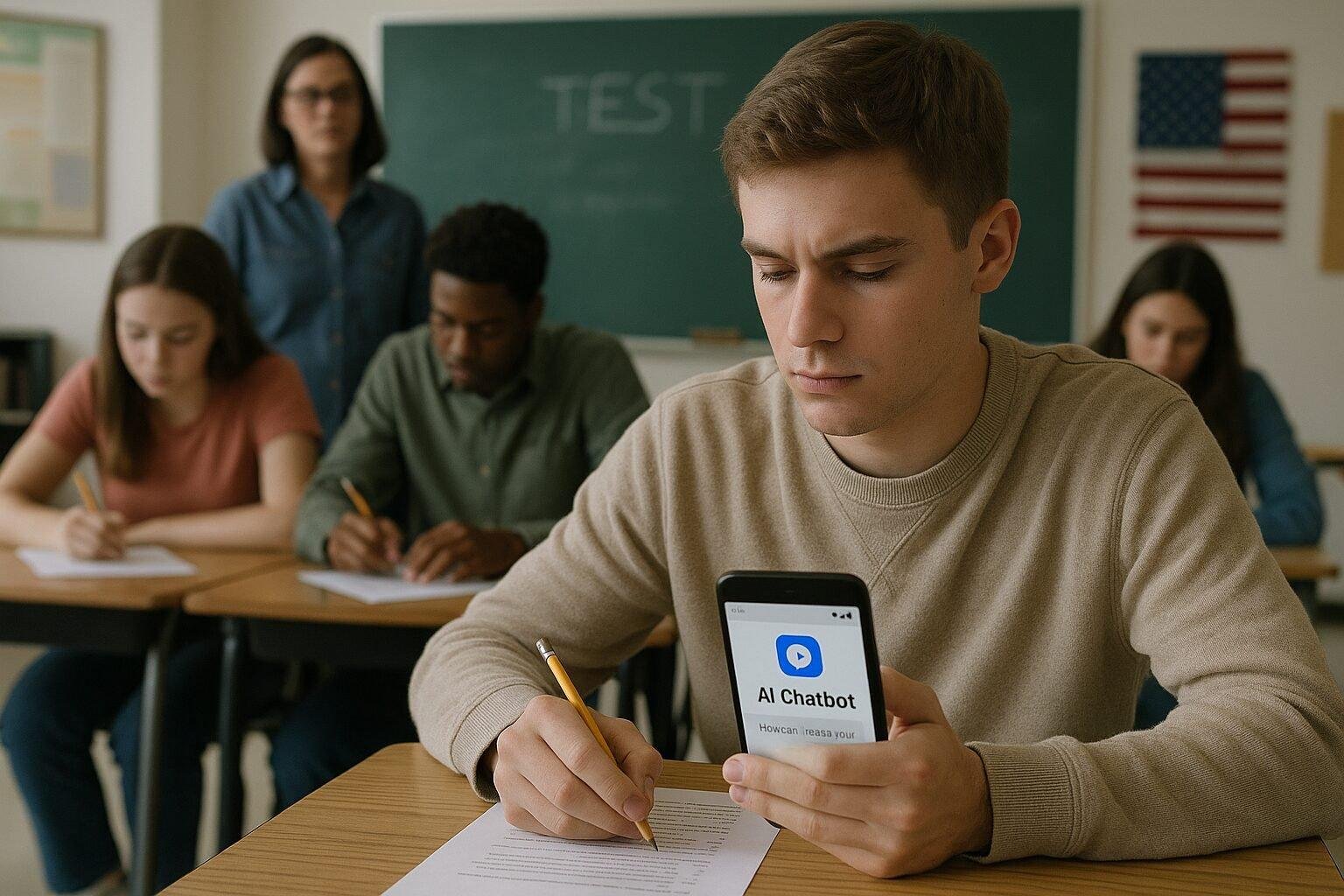 AI-powered learning tools in American classrooms blurring the line between help and dishonesty.