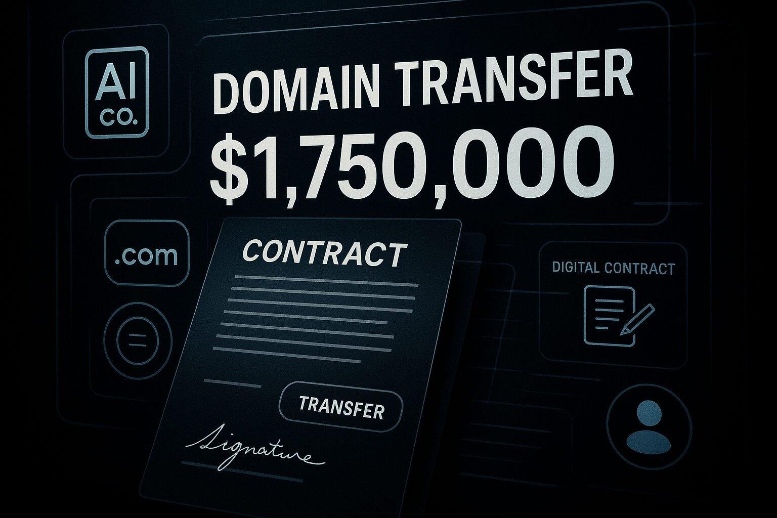 Photorealistic editorial depiction of AIReviews.com acquisition contract with AI-driven review search engine interface overlay.