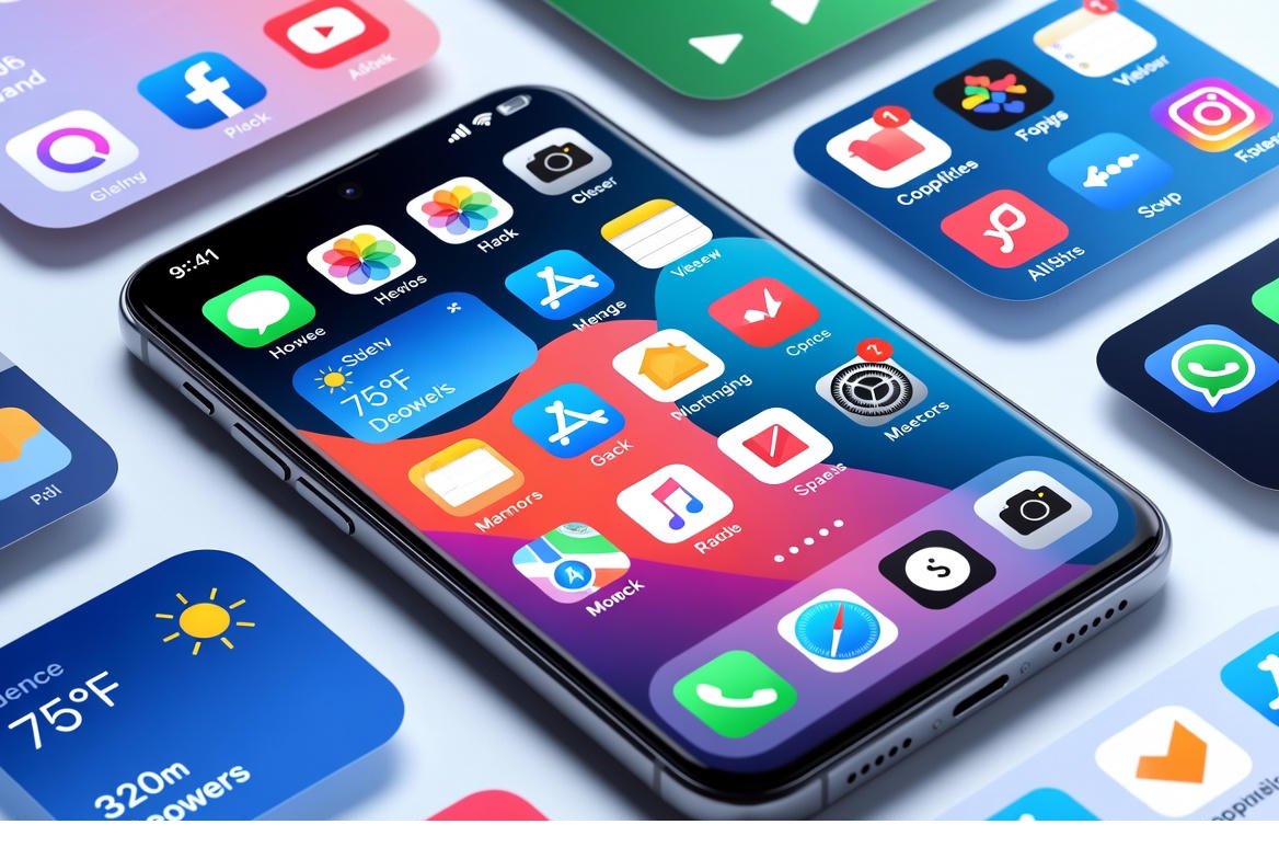 Ultra-clean vector-style render of a premium smartphone with refined edges, matte metallic finish, and minimalistic design language on a white background