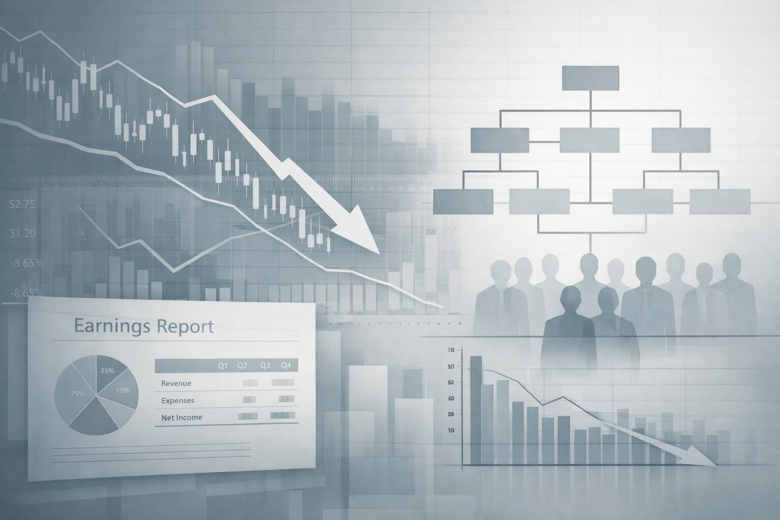 Technology company announcing layoffs during earnings cycle as market signal