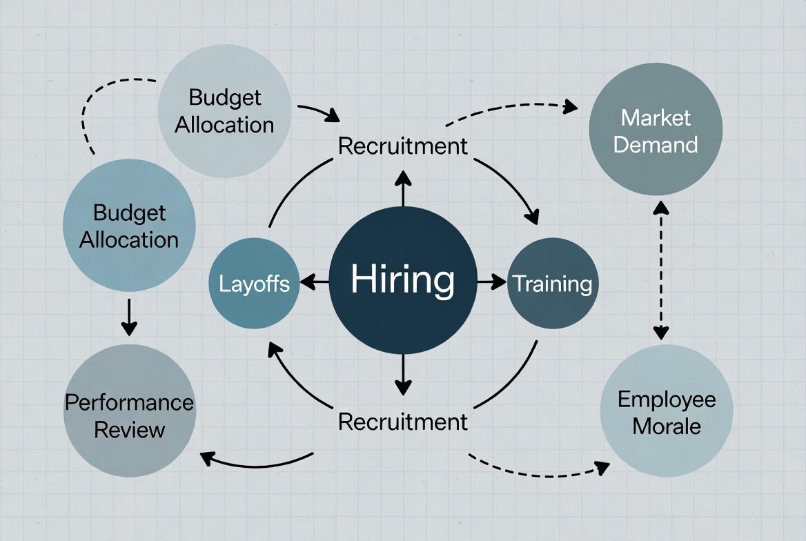 Enterprise caught in repeated workforce adjustment cycles