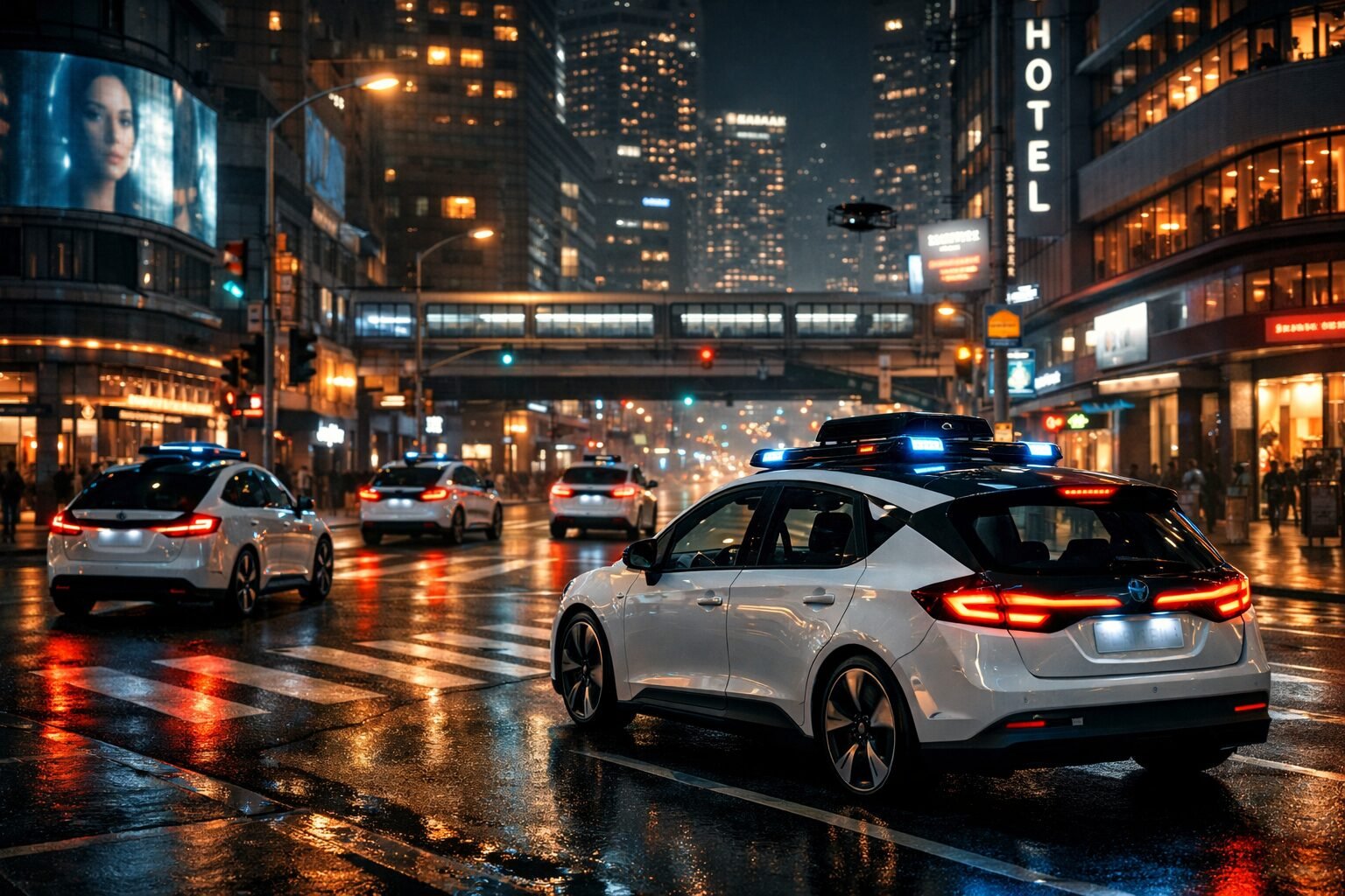 Autonomous Fleet at Night