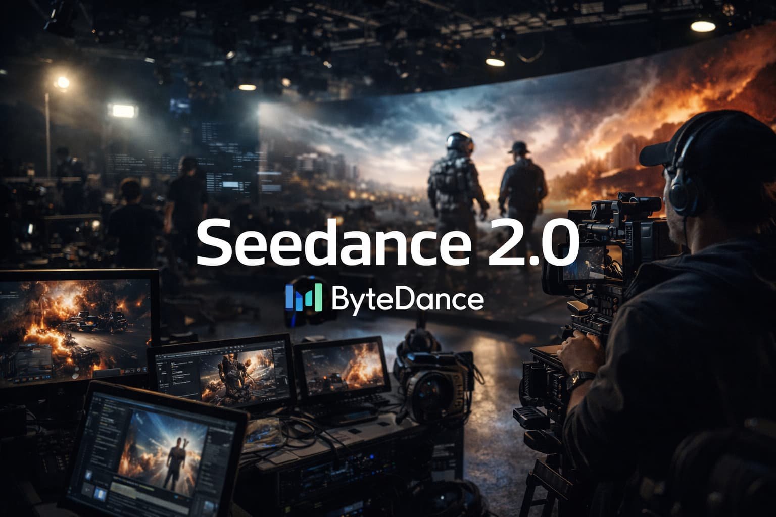 Seedance 2.0 AI video generator by ByteDance used in cinematic video production environment