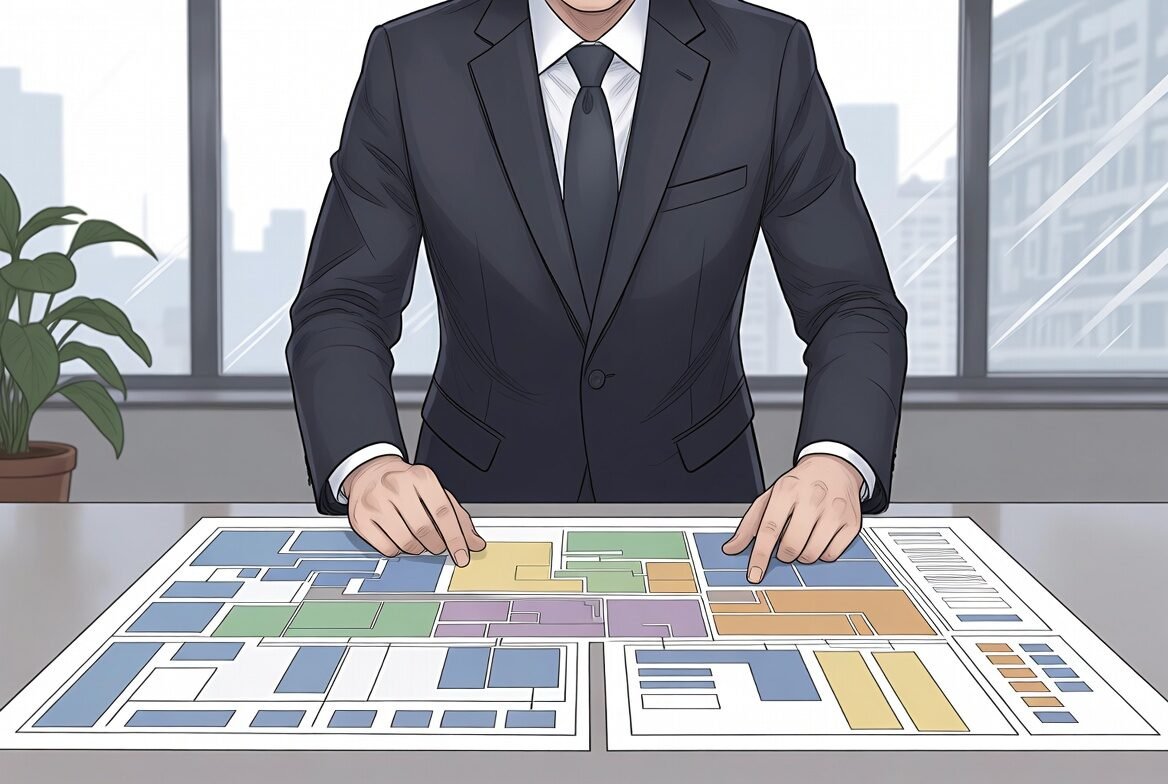 Corporate leadership reviewing divestment and focus strategy