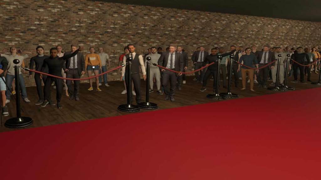 Screenshot of a video game with a red carpet, representing a $1,000 Steam game.