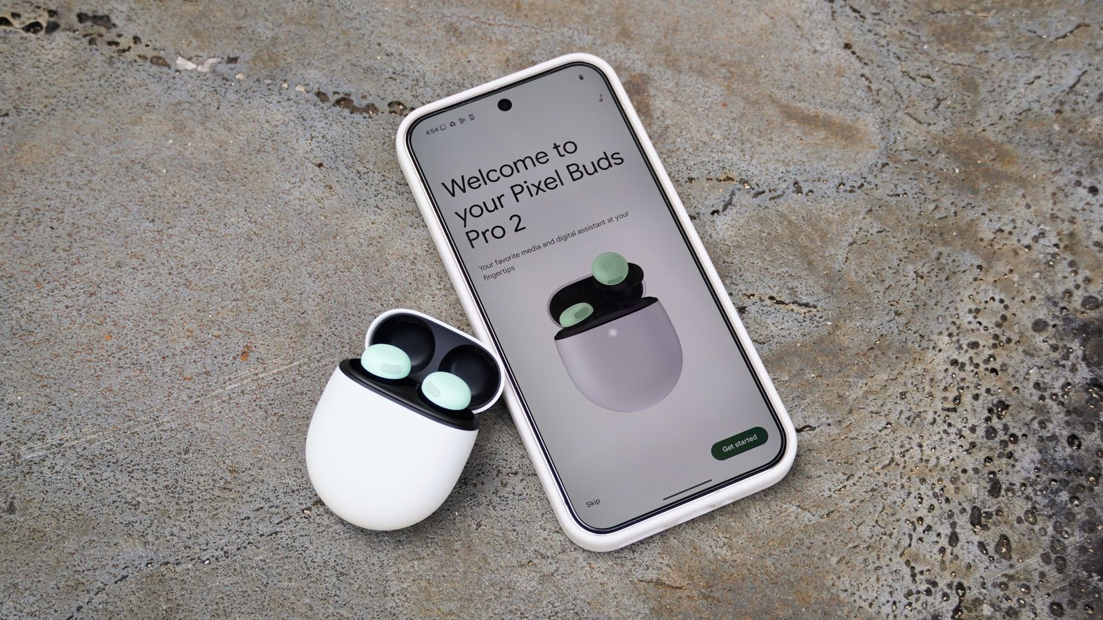 Google Pixel Buds Pro 2 in their charging case, highlighted with a 'Prime Day Deal' graphic.