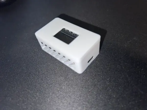 3D printed ESP32 case with USB-C port and DHT22 sensor mounted