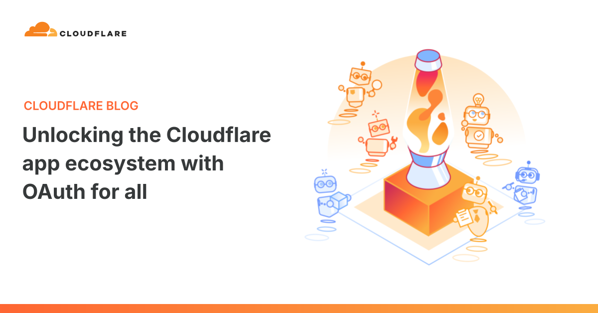Cloudflare dashboard showing one-click OAuth setup for internal applications.