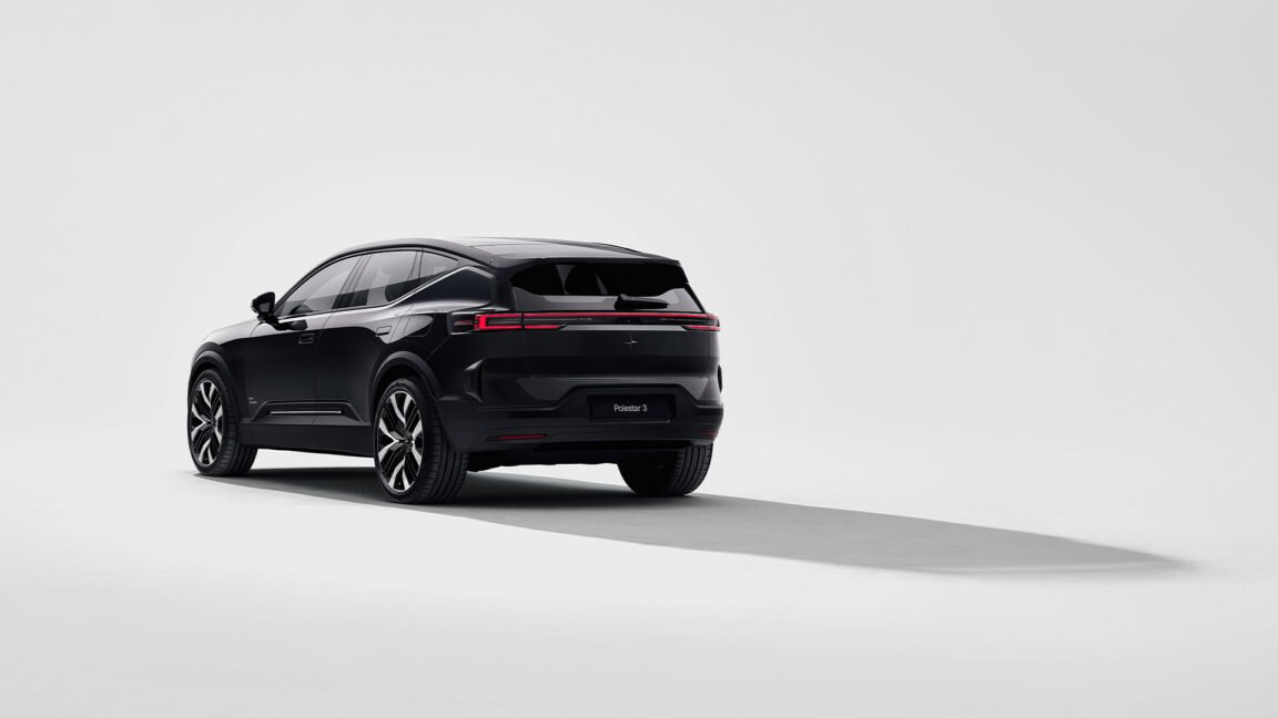 Polestar logo with a red 'X' over it, symbolizing a ban on US sales.