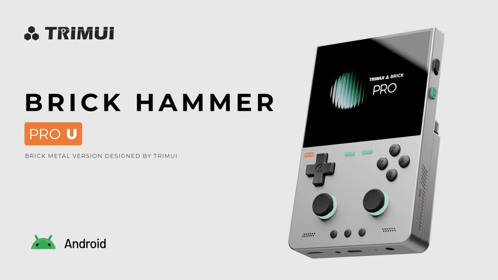 TRIMUI Brick Hammer Pro U handheld gaming device with a price increase announcement.