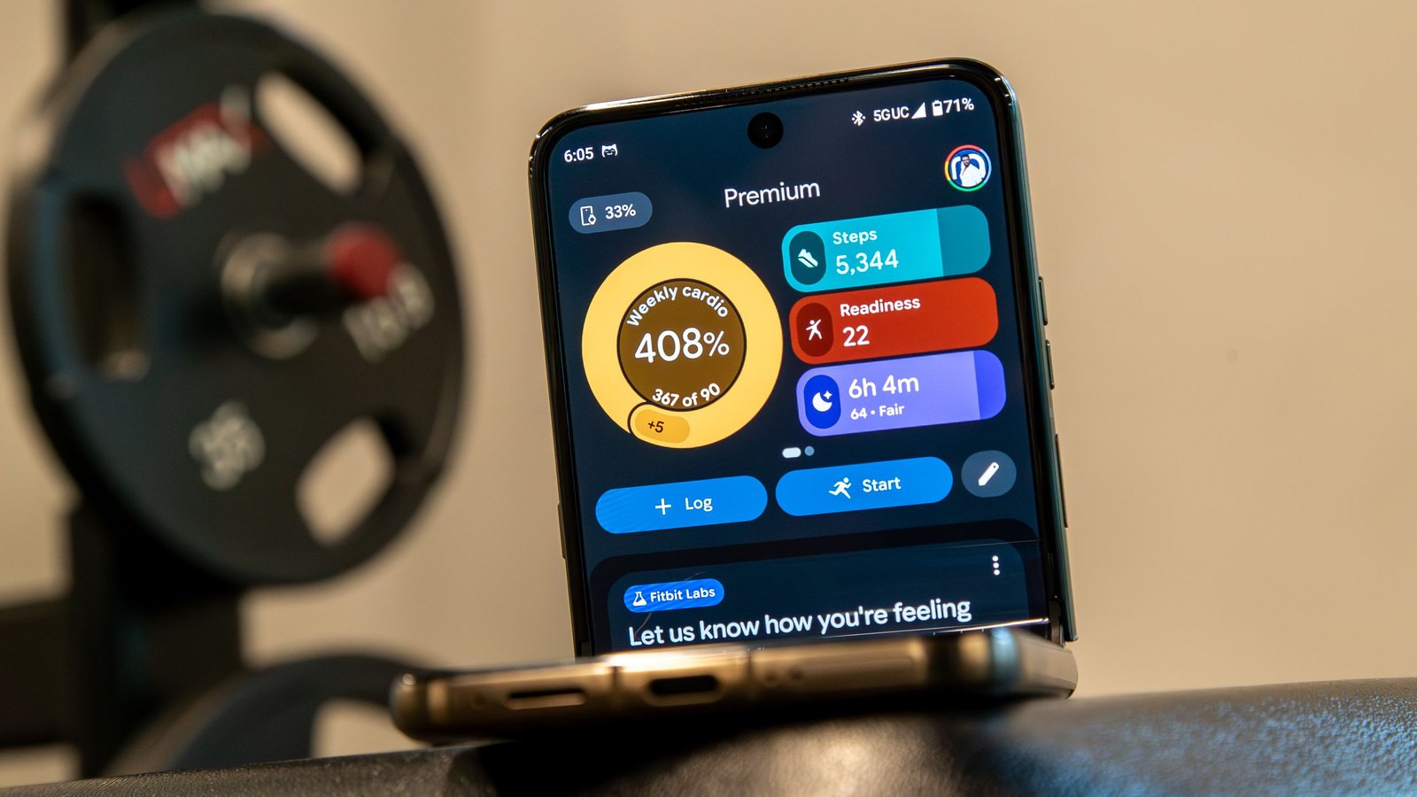 Google Health app showing hourly activity tracking on an Android device.