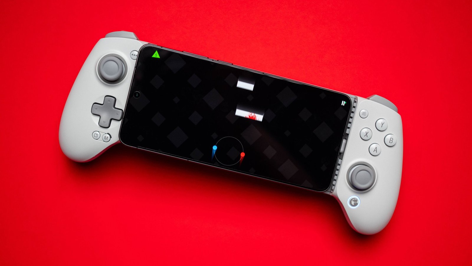 GameSir G8 Plus MFi controller with a smartphone attached, highlighting the Prime Day deal price of $63.