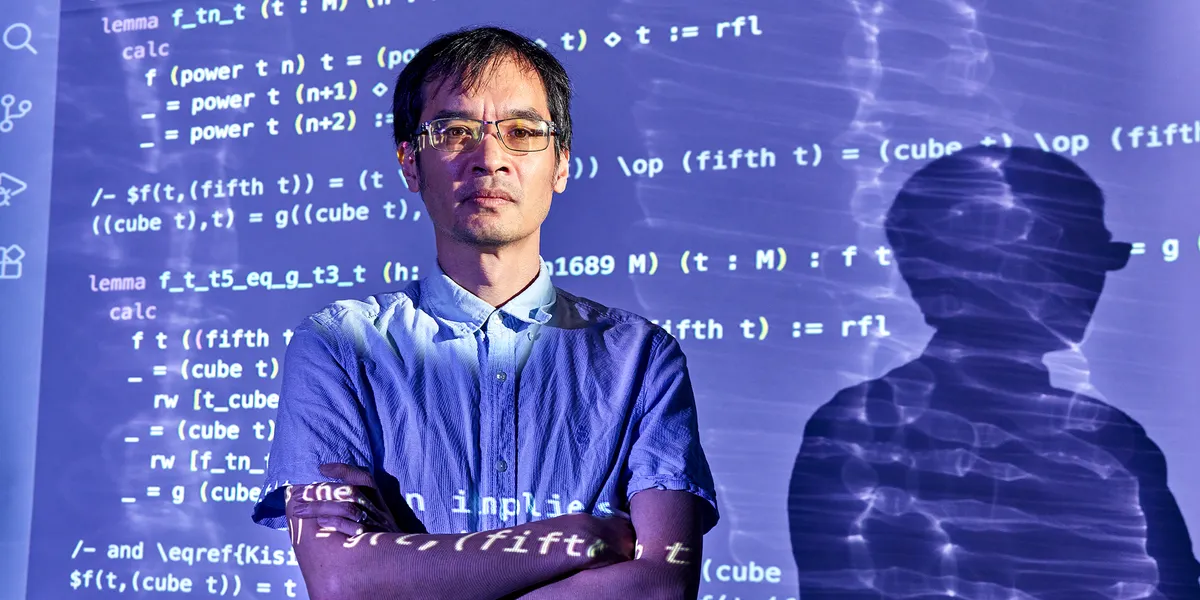 Artificial intelligence algorithms analyzing complex mathematical equations and data.