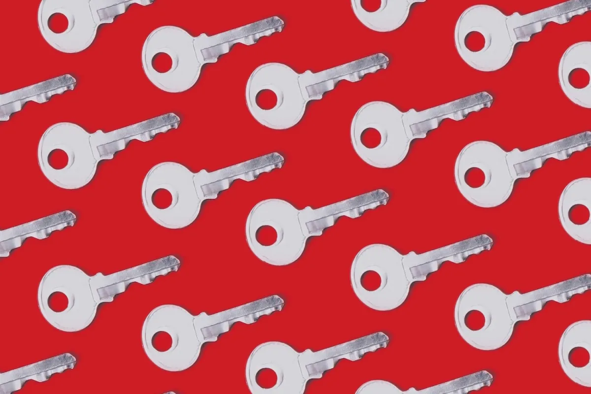 Illustration representing a digital lock with a keyhole, symbolizing a security breach.