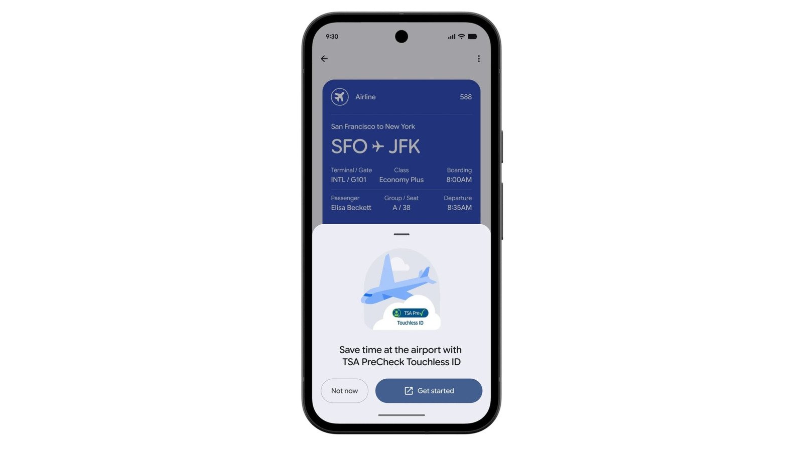Google Wallet displays TSA PreCheck Touchless ID for faster airport security