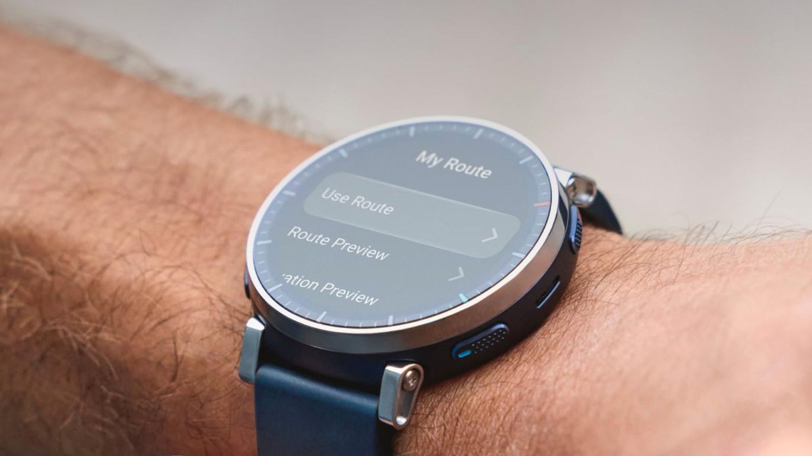 Amazfit Active 3 Premium smartwatch on a runner's wrist