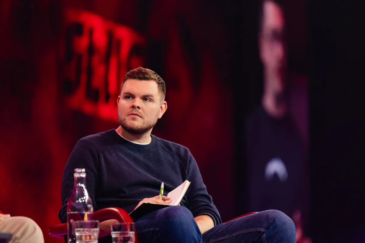 General Intuition logo with text 'General Intuition raises $320M for video game AI training'