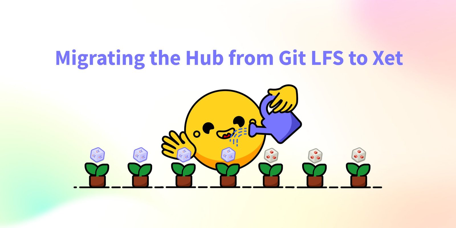 Diagram illustrating the migration process from Git LFS to Xet storage, highlighting key steps and benefits.