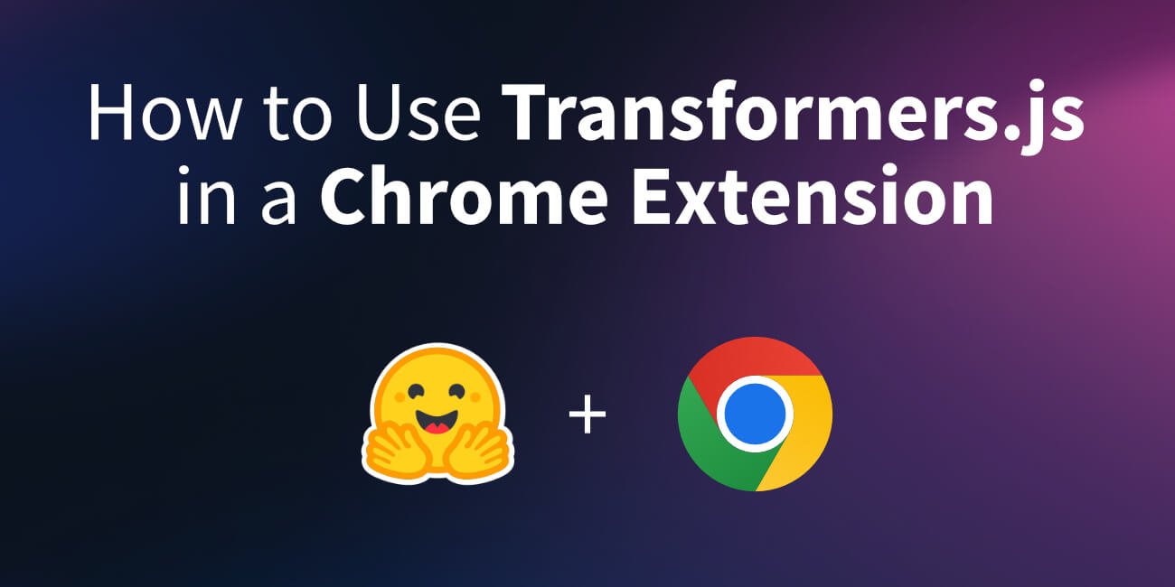 User interacting with a Transformers.js Chrome extension to run AI models locally in their browser.